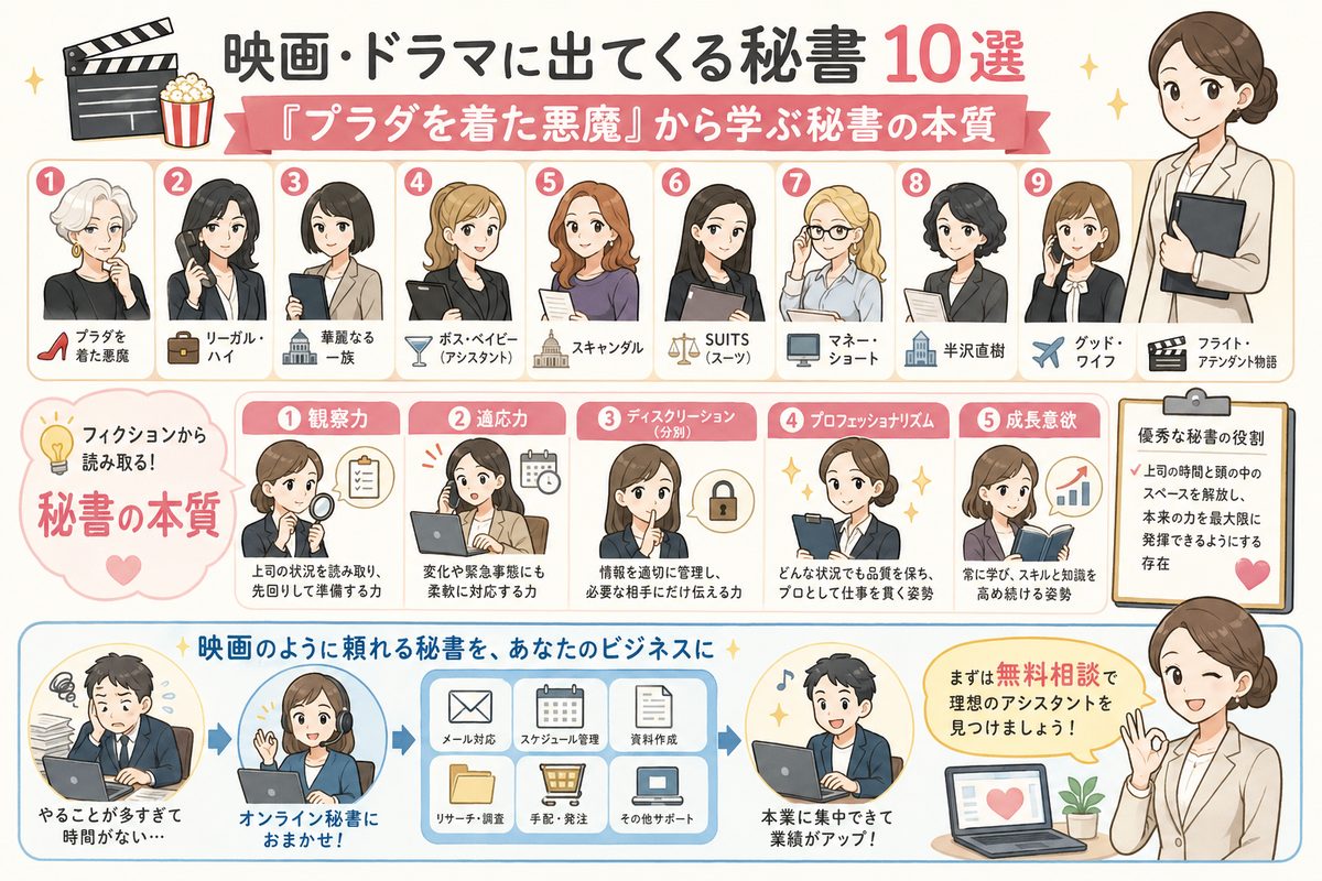 オンライン秘書の選び方図解
