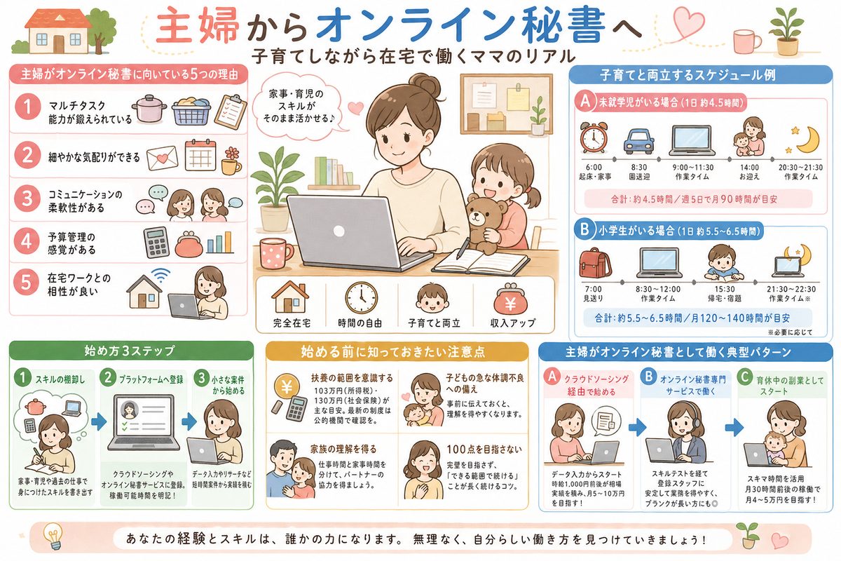 オンライン秘書の選び方図解