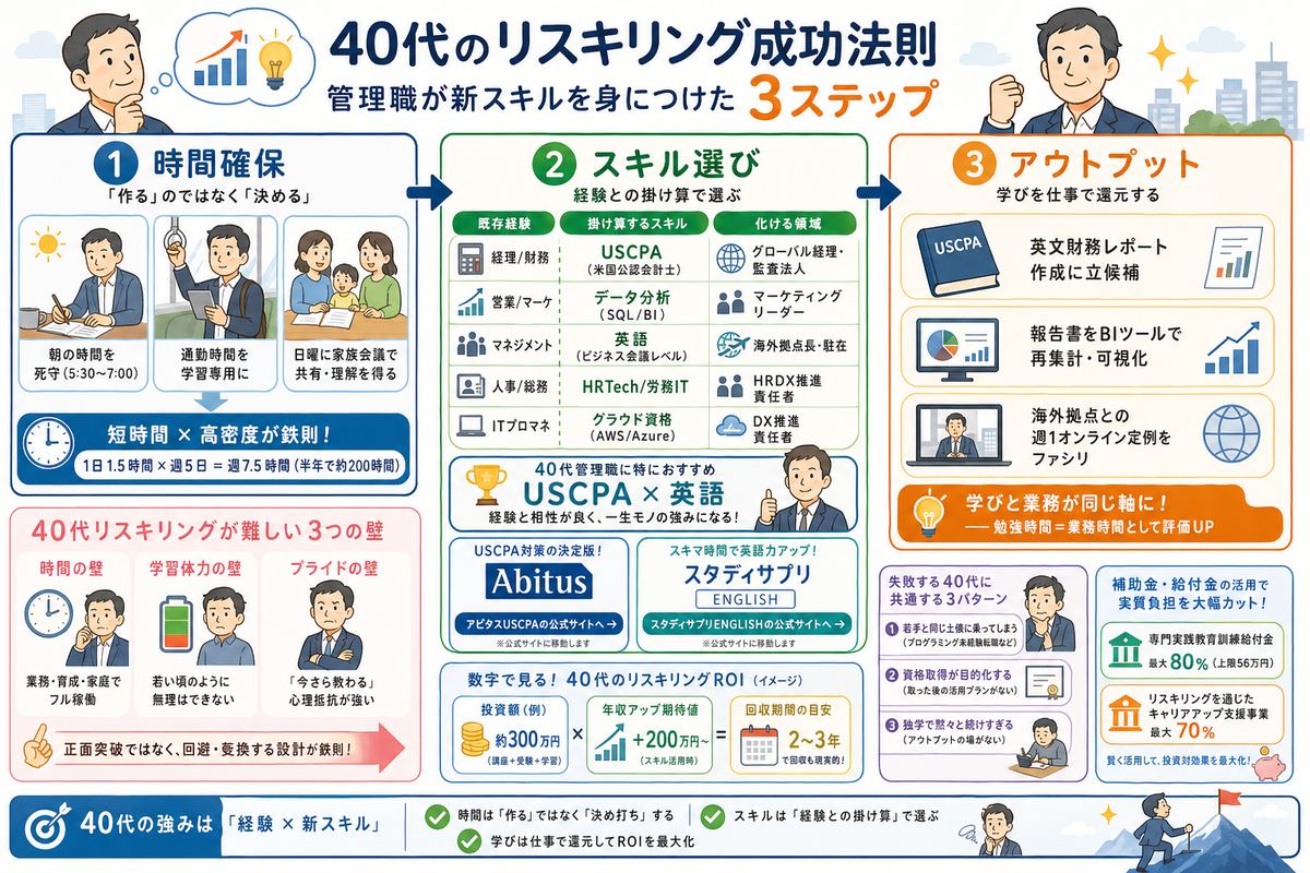 学習・リスキリングの選び方図解