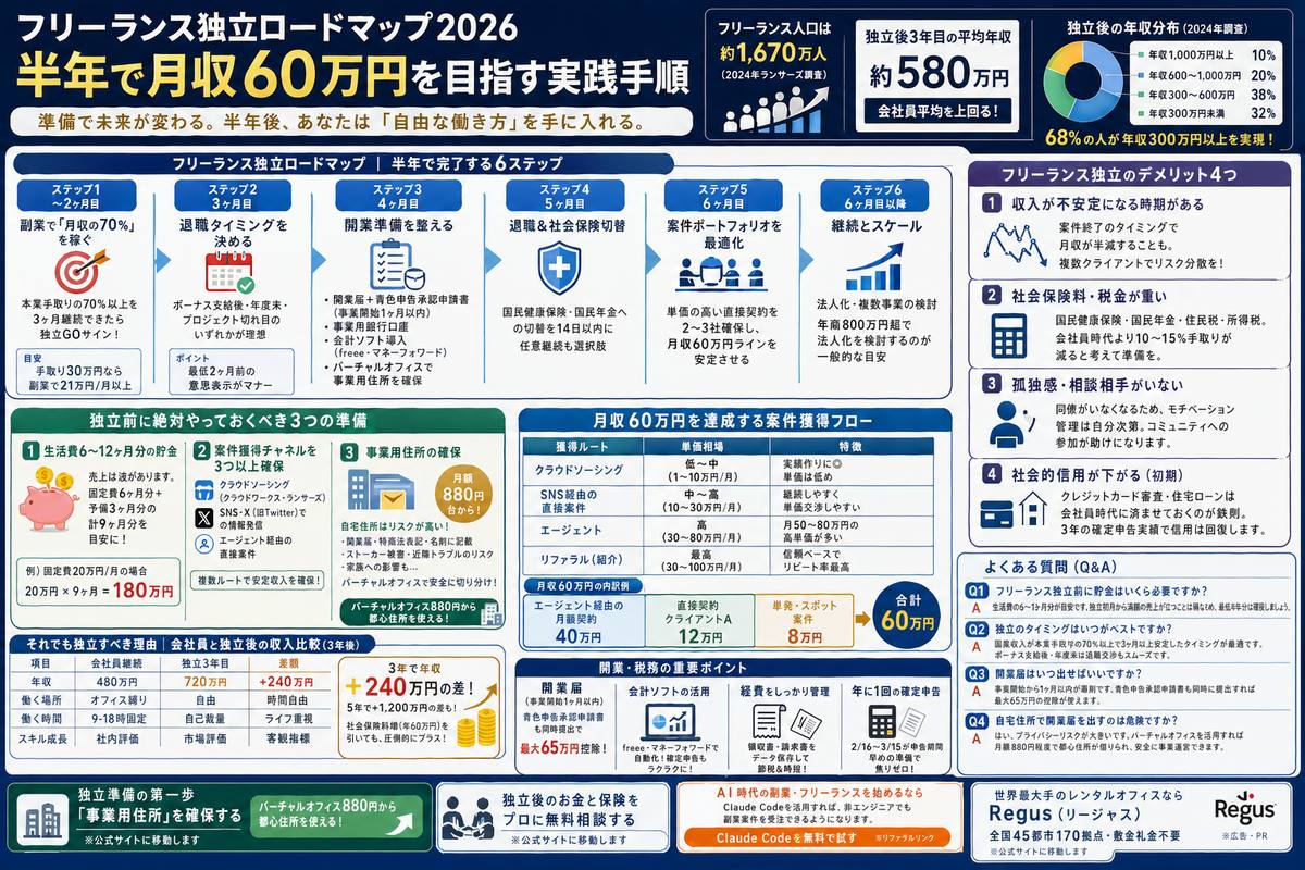 副業・フリーランスの選び方図解
