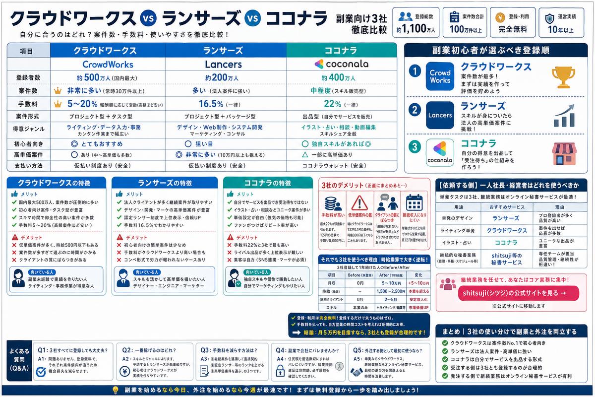 副業・フリーランスの選び方図解