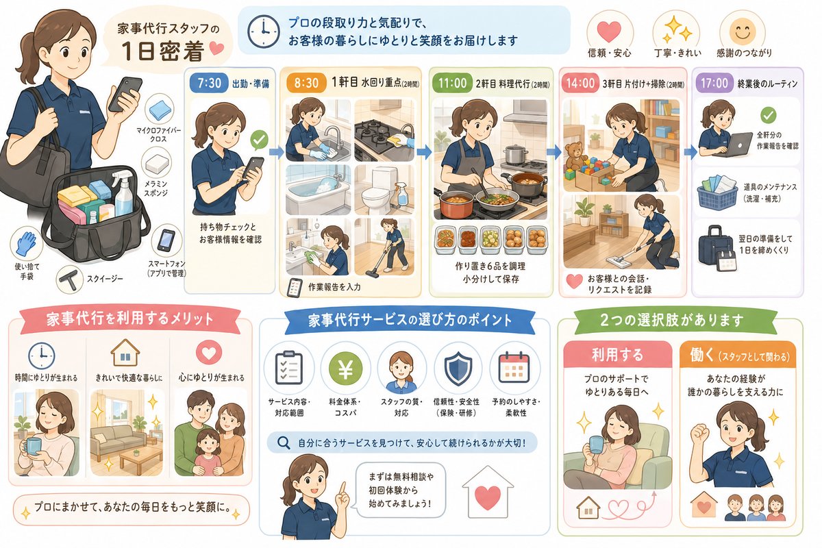 家事代行の選び方図解