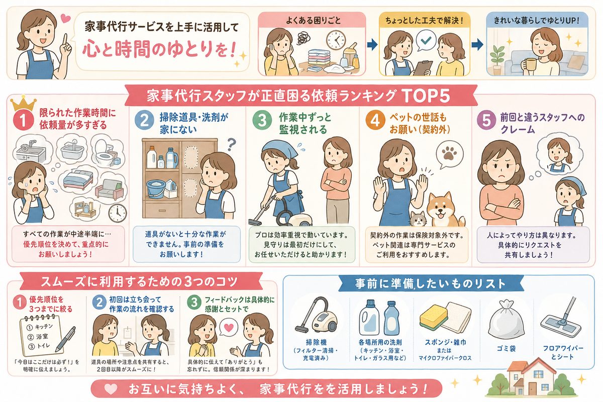 家事代行の選び方図解