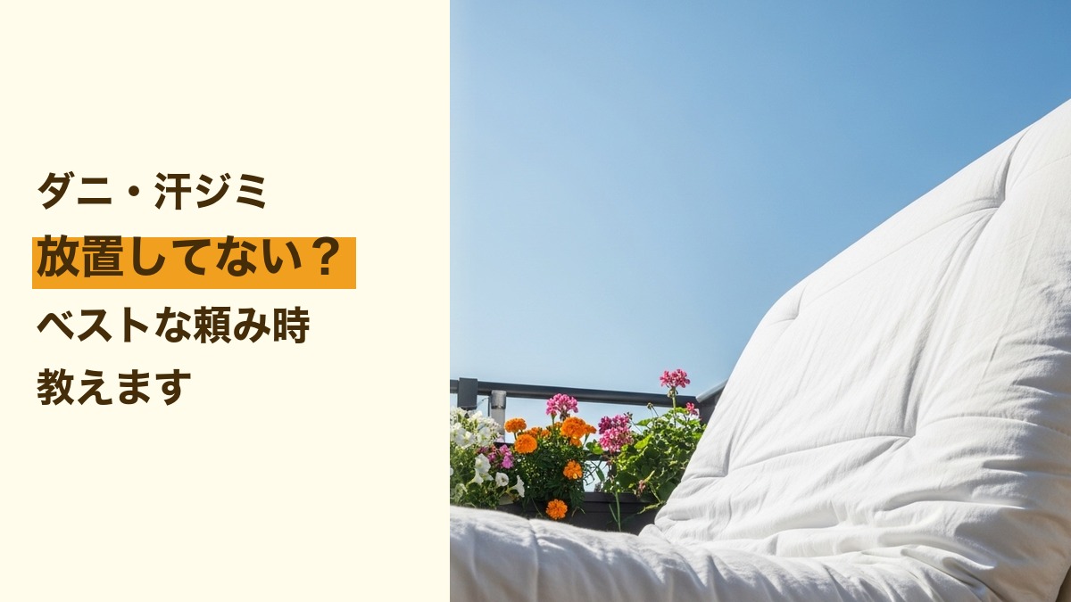 布団クリーニングはいつ頼む？